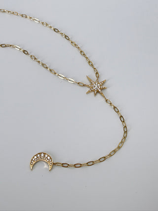 Celestial Moon Drop Necklace