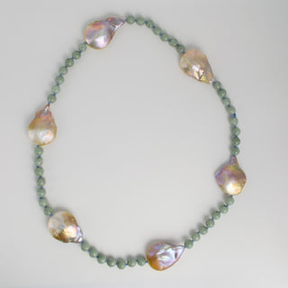 Seafoam Pearl Statement Necklace