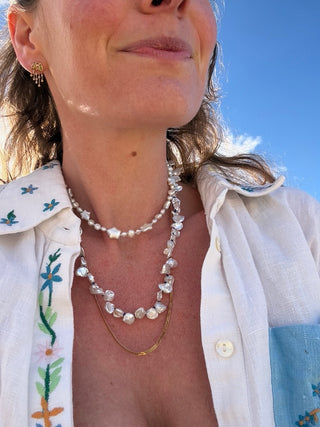 Stars in the Water Pearl Necklace