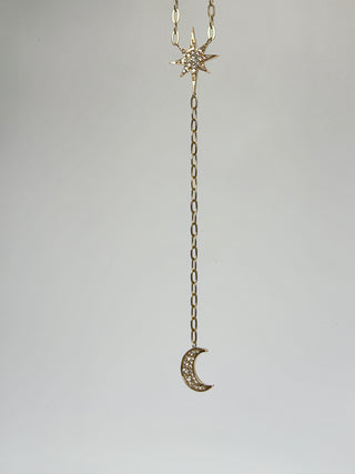 Celestial Moon Drop Necklace