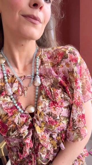 Seafoam Pearl Statement Necklace