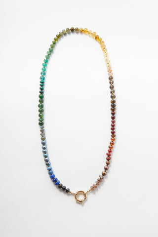 Rich Forest Rainbow Gemstone Necklace