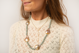 Seafoam Pearl Statement Necklace