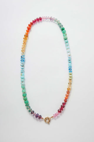 Tropical Rainbow Gemstone Necklace