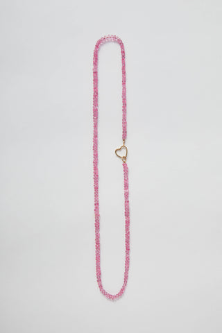 Pink Topaz Gemstone Necklace