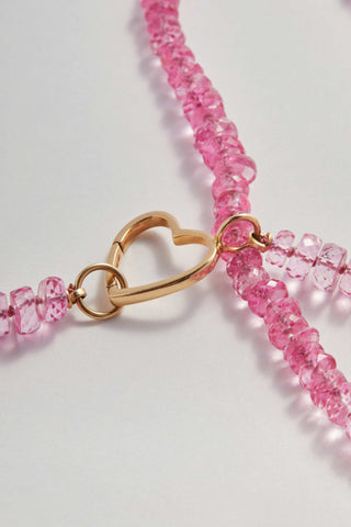 Pink Topaz Gemstone Necklace