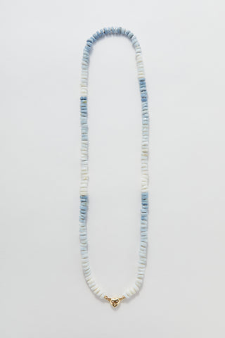 Diamond Sweetheart Opal Gemstone Necklace