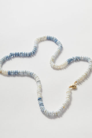 Diamond Sweetheart Opal Gemstone Necklace