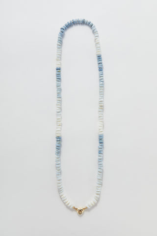 Diamond Sweetheart necklace, faceted Peruvian opals on silk with a 14k gold diamond heart clasp.