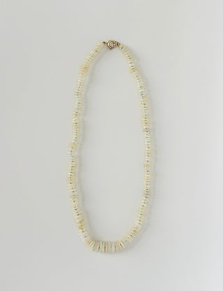 Graduated Opal Heishi Necklace by Sorsa Jewellery, opal discs graduating from 5mm to 10mm with a 9k gold clasp.