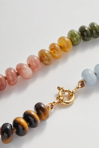 Horseshoe Bend Rainbow bracelet in quartz, opal and bloodstone with a 14k gold clasp.